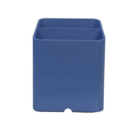 EXACOMPTA Clean'Safe Pot à Crayons Bleu - Rangement Bureau