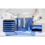 EXACOMPTA Clean'Safe Pot à Crayons Bleu - Rangement Bureau