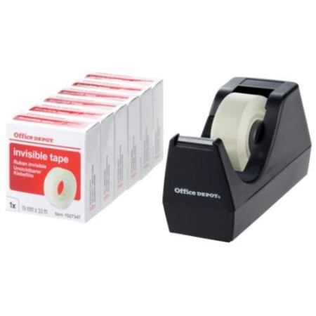 Office Depot Ruban Adhésif Invisible - Transparent, Lot de 6