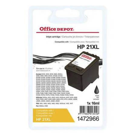 Cartouche d'encre Office Depot compatible HP 21XL - Noir