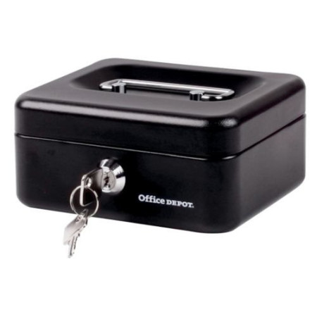 Caisse à monnaie en acier - Office Depot - Noir