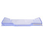 EXACOMPTA Combo Midi Corbeille à courrier Bleu Glacé Transparent Glossy A4+