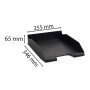 EXACOMPTA Combo Midi EcoBlack - Corbeille à courrier A4+ en plastique recyclé - Ange Bleu