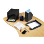 EXACOMPTA Combo Midi EcoBlack - Corbeille à courrier A4+ en plastique recyclé - Ange Bleu