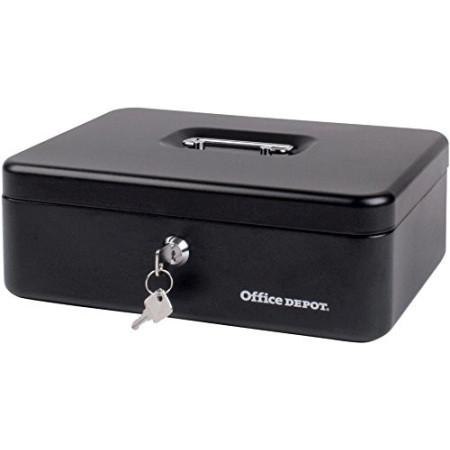 Office Depot Caisse Métallique Robuste - Noir 8 Pouces
