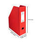 Porte-revue PVC Rouge Exacompta - 31,5x23,5x10 cm