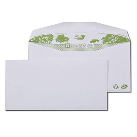 Enveloppes blanches C6/C5 GPV 114x229mm - 1000 pièces