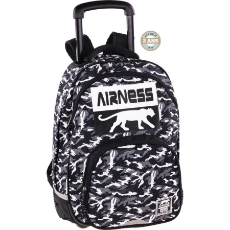 Sac à Roulettes AIRNESS - Camouflage Noir & Blanc - École