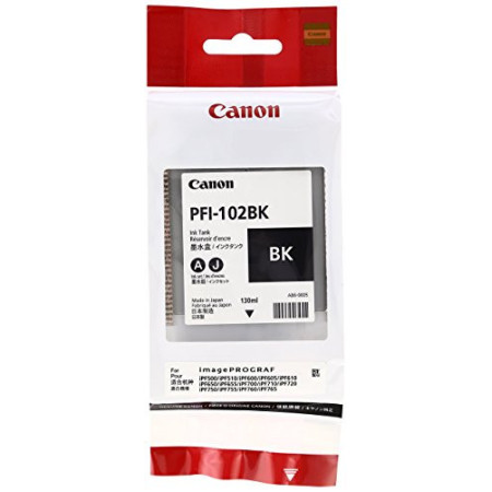 Cartouche d'encre noire Canon PFI-102BK - 130ml