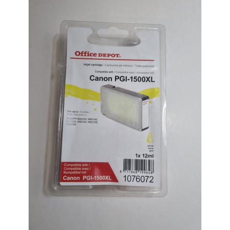 Cartouche d'encre Canon PGI-1500XL Jaune Compatible Office Depot