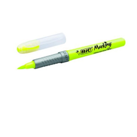 BIC Flex Surligneurs Jaune Pointe Pinceau (Lot de 3)