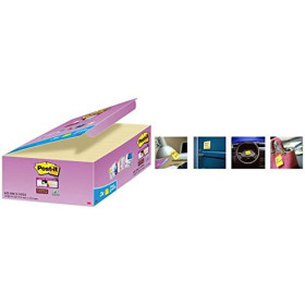 Post-it Blocs de Notes Autocollants Super Sticky Jaune - 24 blocs