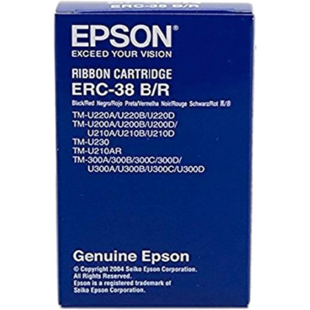 Ruban Epson ERC-38 Noir/Rouge - Imprimante Matricielle