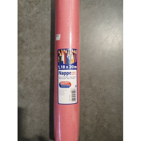 NAPPE PAPIER GAUFFRE ROSE 1.18X20M