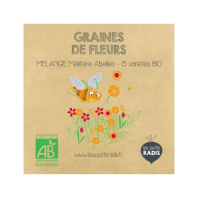 Mini kit de graines BIO de mélange de fleurs mellifères - Les petits radis