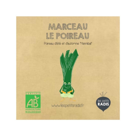 Mini kit de graines BIO de Marceau le poireau - Les petits radis