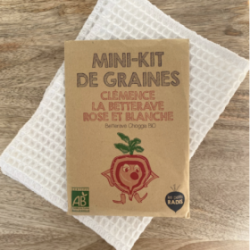 Mini kit de graines  Clémence la betterave rose et blanche