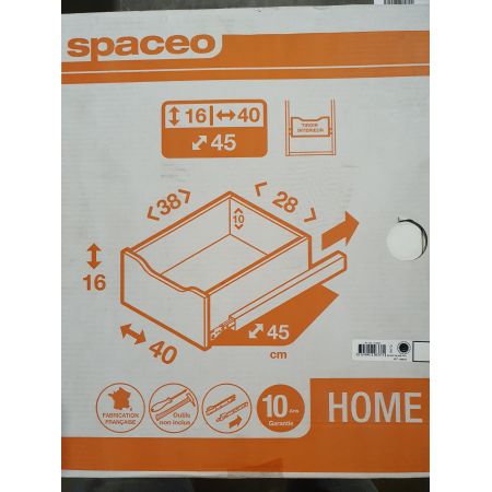 TIROIR SPACEO BLANC 16X40X45