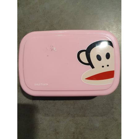 BOITE POUR GOUTERS PAUL FRANK ROSE AVEC UN SINGE 