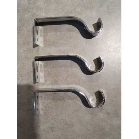 SUPPORT TRINGLE A RIDEAUX ACIER CHROM2 10 CM DIAMETRE 20