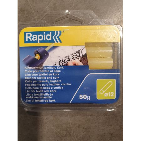 COLLE POUR PISTOLET POUR TEXTILE ET LIEGE RAPID 50G