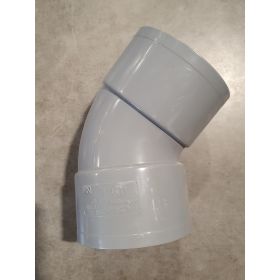 COUDE PVC GRIS 45° ADEQUA FEMELLE FEMELLE DIAMETRE 100