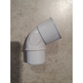 COUDE PVC NICOLL MALE FEMELLE 57° 30° DIAMETRE 32
