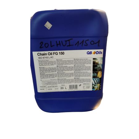 Huile Chaîne Tronçonneuse Q8 Oils FG 150 - 20 Litres