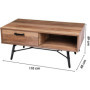 Table Basse Hampton Bois/Noir - Urban Living