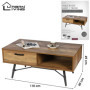 Table Basse Hampton Bois/Noir - Urban Living