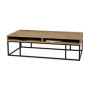 Table Basse YOSSI Bois Clair et Noir 3 Niches