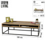 Table Basse YOSSI Bois Clair et Noir 3 Niches