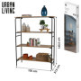 Bibliothèque 4 Niveaux Urban Living Marcel Bois Clair Noir