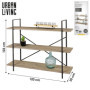 Étagère 3 Niveaux Bois Métal Urban Living