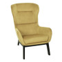 Fauteuil Velours Côtelé Jaune Moutarde HOME DECO FACTORY