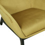 Fauteuil Velours Côtelé Jaune Moutarde HOME DECO FACTORY