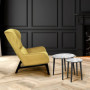 Fauteuil Velours Côtelé Jaune Moutarde HOME DECO FACTORY