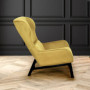 Fauteuil Velours Côtelé Jaune Moutarde HOME DECO FACTORY