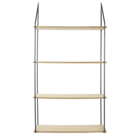 Étagère Échelle Bois Métal 4 Plateaux Rangement Design