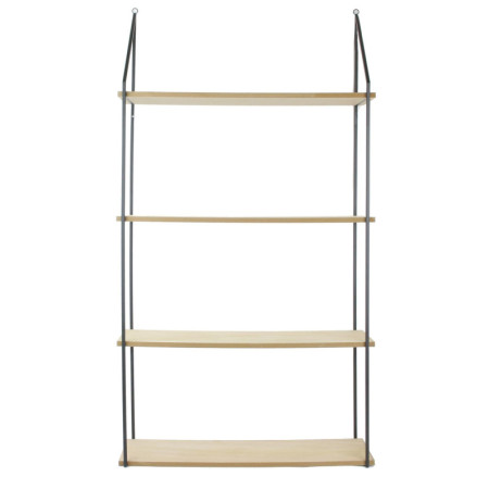 Étagère Échelle Bois Métal 4 Plateaux Rangement Design