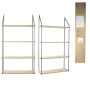 Étagère Échelle Bois Métal 4 Plateaux Rangement Design