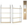 Étagère Échelle Bois Métal 4 Plateaux Rangement Design