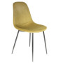 Chaise Moutarde Velours Côtelé Design Scandinave