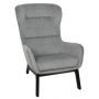 Fauteuil Velours Côtelé Gris Souris Confortable - Modèle Exposition