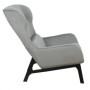 Fauteuil Velours Côtelé Gris Souris Confortable - Modèle Exposition