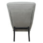 Fauteuil Velours Côtelé Gris Souris Confortable - Modèle Exposition