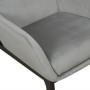 Fauteuil Velours Côtelé Gris Souris Confortable - Modèle Exposition