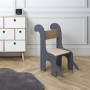 Escabeau Enfant Dino Gris Bois HOME DECO KIDS  - Modèle exposition