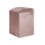 Pouf Velours Côtelé Rose Poudre Design Hexagonal