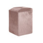 Pouf Velours Côtelé Rose Poudre Design Hexagonal